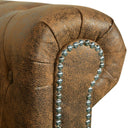 Tweezitsbank Chesterfield-Stijl Kunstleer Bruin