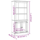 Wandkast Mexicaans Grenenhout Corona-Stijl 80X40X170 Cm