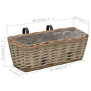 Balkonbakken 40 Cm Wicker Met Pe-Voering