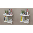 Wandplanken Mdf Zwevend Voor Boeken/Dvd Wit