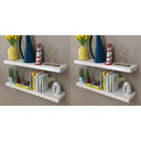 Wandplanken Mdf Zwevend Voor Boeken/Dvd Wit