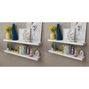 Wandplanken Mdf Zwevend Voor Boeken/Dvd Wit