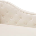 Chaise Longue Kunstleer Crème