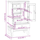 Kast Met 5 Lades En 2 Planken Wit