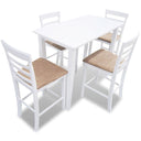 Bartafel En 4 Barstoelen Set Hout