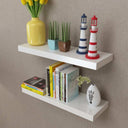 Wandplanken Mdf Zwevend Voor Boeken/Dvd Wit