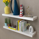 Wandplanken Mdf Zwevend Voor Boeken/Dvd Wit