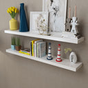 Wandplanken Mdf Zwevend Voor Boeken/Dvd Wit