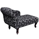 Chaise Longue Stof Zwart En Wit