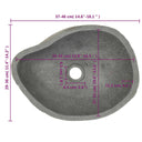 Wastafel Ovaal 37-46 Cm Riviersteen