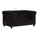 Tweezitsbank Chesterfield-Stijl Echt Leer