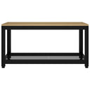 Salontafel 90X45X45 Cm Mdf En Ijzer En Zwart