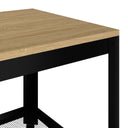 Salontafel 90X45X45 Cm Mdf En Ijzer En Zwart