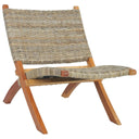 Relaxstoel Natuurlijk Kubu Rattan En Massief Mahoniehout