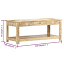 Salontafel Handgeschilderd 110X50X45 Cm Massief Mangohout