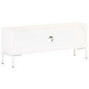 Tv-Meubel 115X30X46 Cm Massief Mangohout Wit