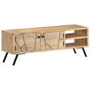 Tv-Meubel 110X30X40 Cm Massief Mangohout Antraciet