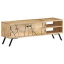 Tv-Meubel 110X30X40 Cm Massief Mangohout Antraciet