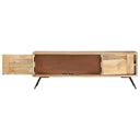 Tv-Meubel 110X30X40 Cm Massief Mangohout Antraciet