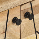 Tv-Meubel 110X30X40 Cm Massief Mangohout Antraciet