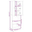 Wasmachinekast 64X25,5X190 Cm