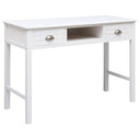 Bureau 108X45X76 Cm Massief Paulowniahout Wit Grijs