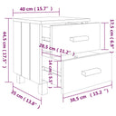 Nachtkastjes Hamar 40X35X44,5 Cm Grenenhout