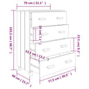 Dressoir Hamar 79X40X103,5 Cm Massief Grenenhout