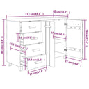 Dressoir Hamar 113X40X80 Cm Massief Grenenhout