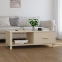 Salontafel Hamar 100X55X35 Cm Massief Grenenhout