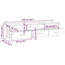 Tv-Meubel Hamar 158X40X40 Cm Massief Grenenhout