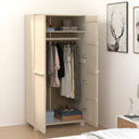 Kledingkast Hamar 89X50X180 Cm Massief Grenenhout Honing
