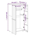 Kledingkast Hamar 89X50X180 Cm Massief Grenenhout Honing