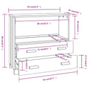 Dressoir Hamar 85X35X80 Cm Massief Grenenhout