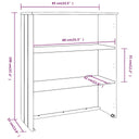 Opzetkast Hamar 85X35X100 Cm Massief Grenenhout