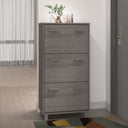 Schoenenkast Hamar 59,5X35X117 Cm Grenenhout