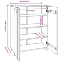 Schoenenkast Hamar 85X40X108 Cm Massief Grenenhout