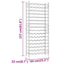 Wijnrek Voor 96 Flessen Metaal Kleurig