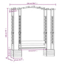 Pergola Met Bank En Plantenbakken Geïmpregneerd Grenenhout