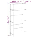 Wasmachinerek 2-Laags 69X28X143 Cm Ijzer