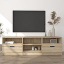 Tv-Meubel 150X33,5X45 Cm Bewerkt Hout Artisanaal Eikenkleur