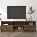 Tv-Meubel 150X33,5X45 Cm Bewerkt Hout Artisanaal Eikenkleur