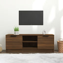 Tv-Meubel 102X35X36,5 Cm Bewerkt Hout Artisanaal Eikenkleur