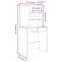 Kaptafel Met Spiegel 74,5X40X141 Cm Kleurig