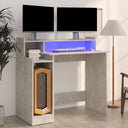 Bureau Met Led-Verlichting 97X45X90 Cm Hout