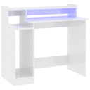 Bureau Met Led-Verlichting 97X45X90 Cm Hout