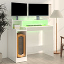 Bureau Met Led-Verlichting 97X45X90 Cm Hout