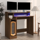 Bureau Met Led-Verlichting 97X45X90 Cm Hout