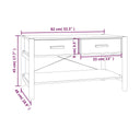 Salontafel 82X48X45 Cm Bewerkt Hout