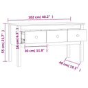 Salontafel 02X49X55 Cm Massief Grenenhout